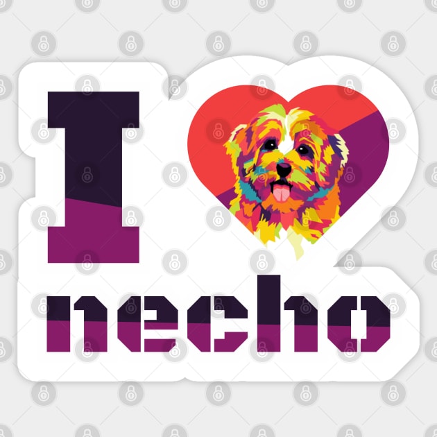 necho Sticker by cool pop art house